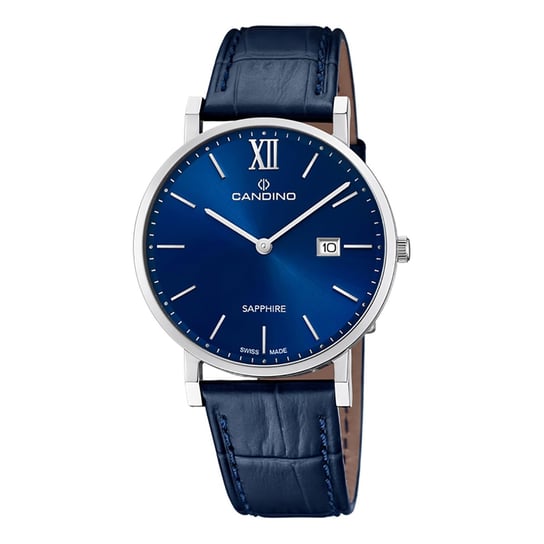 Candino Classic zegarek męski C4724/2 zegarek na rękę stal szlachetna niebieski UC4724/2 Candino