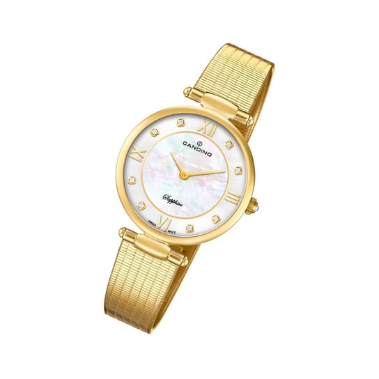 Candino damski zegarek Elegance C4667/1 bransoleta ze stali szlachetnej złoty analogowy UC4667/1 Candino