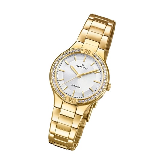 Candino zegarek damski Casual C4629/1 kwarcowy zegarek na rękę ze stali nierdzewnej złoty analogowy UC4629/1 Candino