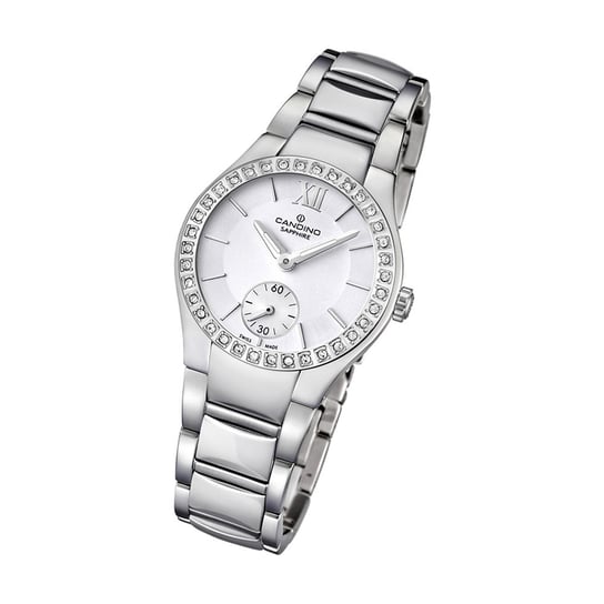 Candino Zegarek damski Classic C4537/1 srebrny analogowy zegarek na rękę ze stali szlachetnej UC4537/1 Candino