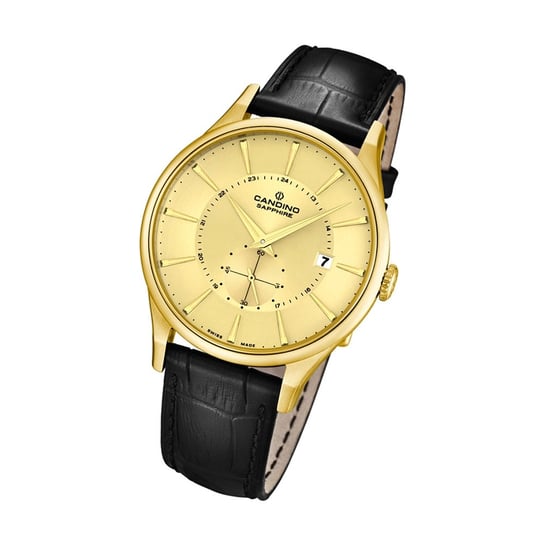 Candino Zegarek damski Elegance C4559/2 Skórzany zegarek z mechanizmem kwarcowym czarny UC4559/2 Candino