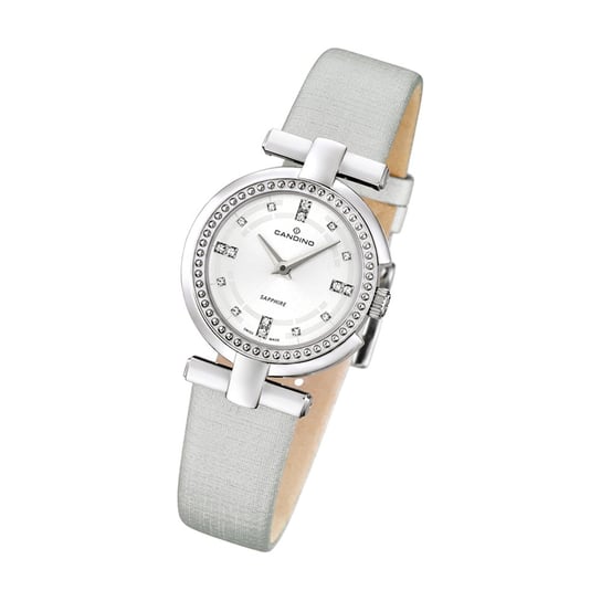 Candino zegarek damski Elegance C4560/1 skórzany/tekstylny szary analogowy UC4560/1 Candino