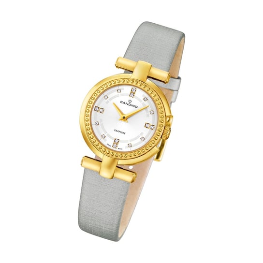 Candino zegarek damski Elegance C4561/1 skórzany/tekstylny szary analogowy UC4561/1 Candino