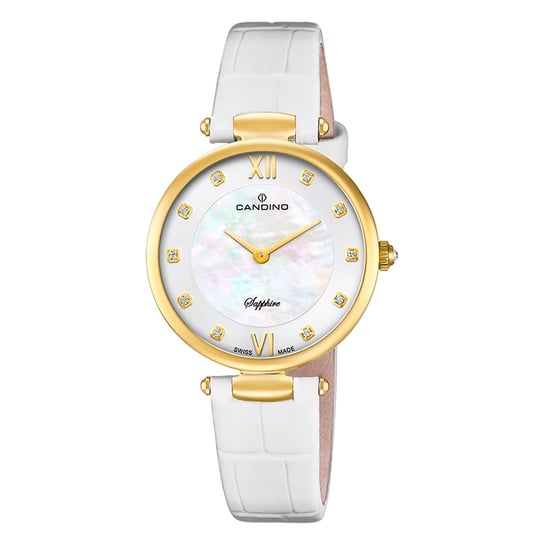 Candino zegarek damski skórzany biały Candino Elegance UC4670/3 Candino