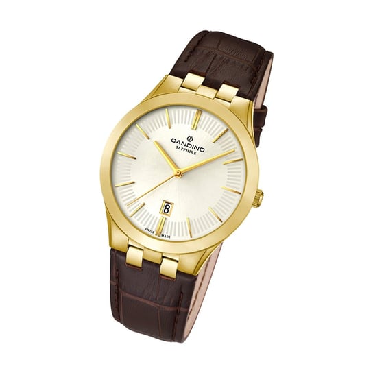 Candino zegarek męski Classic C4542/1 kwarcowy skórzany brązowy analogowy UC4542/1 Candino