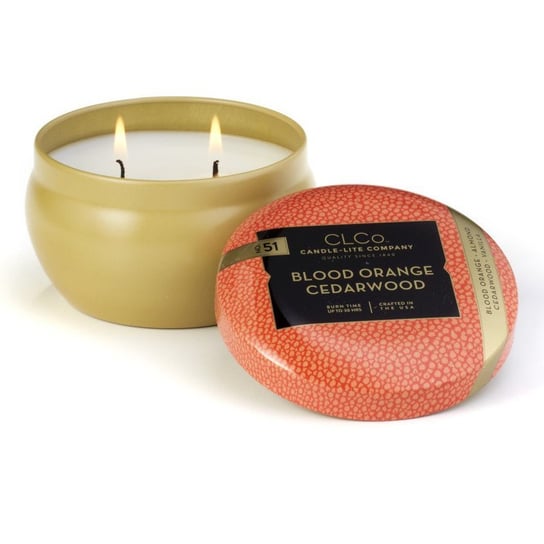 Candle-lite CLCo Candle Jar 6.25 oz luksusowa świeca zapachowa w ozdobnej puszce ~ 30 h - No. 51 Blood Orange Cedarwood Candle-lite Company