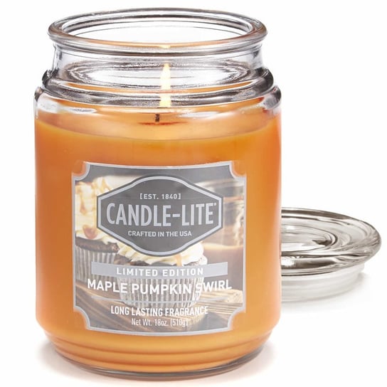 Candle-lite Everyday duża świeca zapachowa w szklanym słoju 18 oz 510 g - Maple Pumpkin Swirl Candle-lite Company
