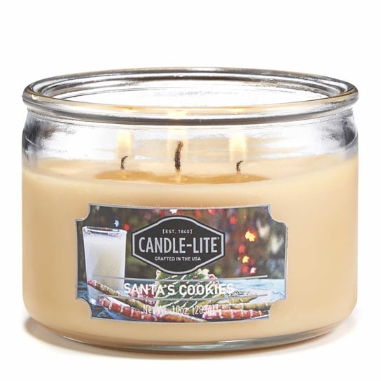 Candle-lite Everyday swiąteczna średnia świeca zapachowa w szklanym słoju 10 oz 283 g - Santa's Cookies Candle-lite Company