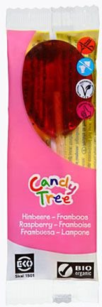 Candy Tree, lizaki o smaku malinowym bezglutenowe bio, 13 g CANDY TREE