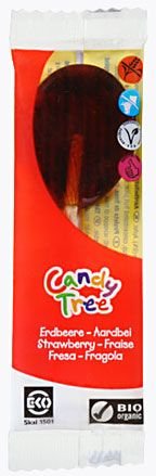 Candy Tree, lizaki o smaku truskawkowym bezglutenowe bio, 13 g CANDY TREE