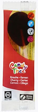 Candy Tree, lizaki o smaku wiśniowym bezglutenowe bio, 13 g CANDY TREE