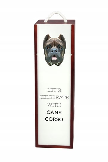 Cane Corso Pudełko na wino z geometrycznym psem Inna marka
