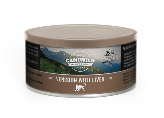 Caniwild Venision with Liver 99% mięsa i podrobów – puszka z zamykanym wieczkiem – 300 g Caniwild ★