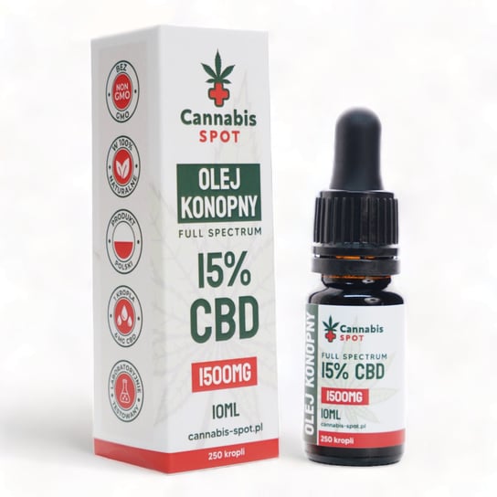 Cannabis Spot, Olejek CBD 15% 1500 mg Full Spectrum, 10ml Cannabis Spot