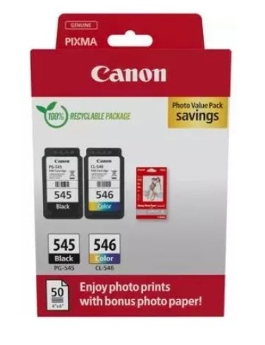 Canon PG-545 + CL-546 + Papier (8287B008) CMYK Canon