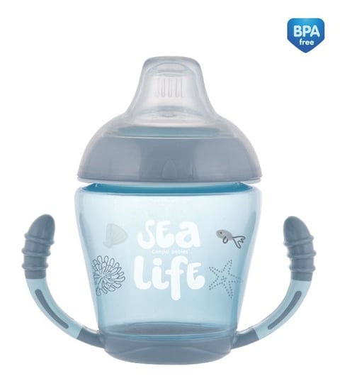 Canpol Babies, Sea Life, Kubek niekapek, silikonowy, Szary, 230 ml Canpol Babies