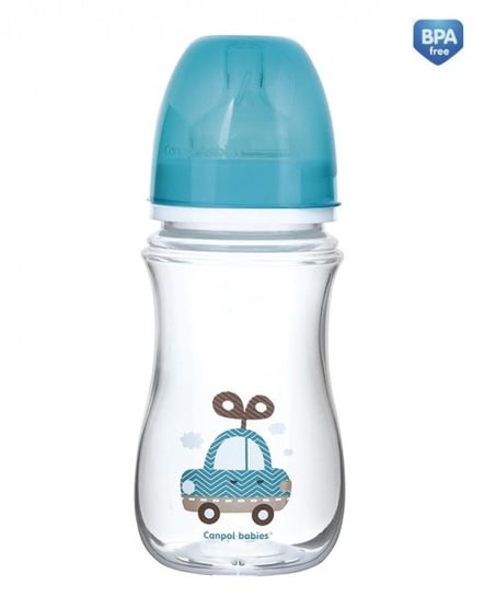 Canpol, EasyStart Toys, Butelka antykolkowa, 240 ml, Samochodzik Canpol Babies