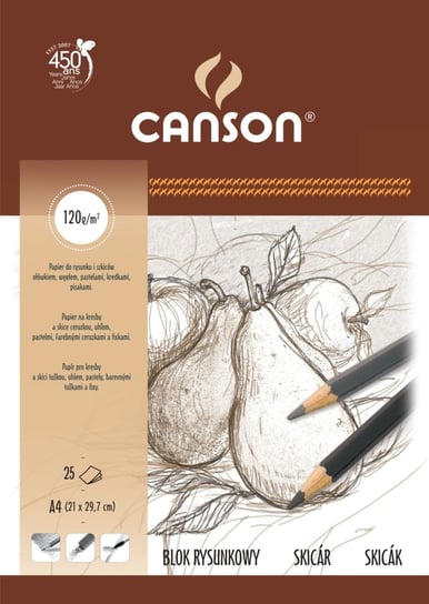 Canson, blok rysunkowy, format A4, 5 sztuk Canson