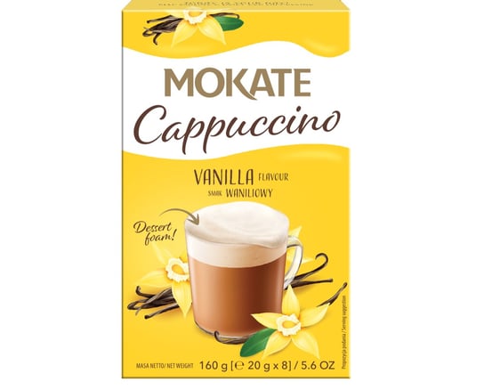 Cappuccino Mokate o smaku Waniliowym 160 g Mokate
