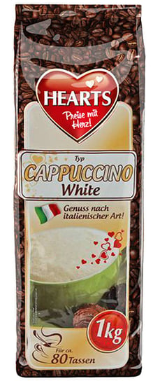 Cappucino o smaku mlecznym HEARTS Cappuccino White, 1 kg Hearts