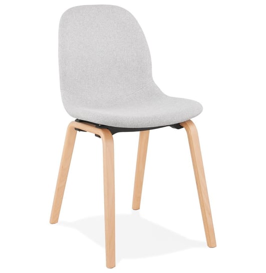 CAPRI krzesło tkanina k. jasny szary, nogi natural Kokoon Design
