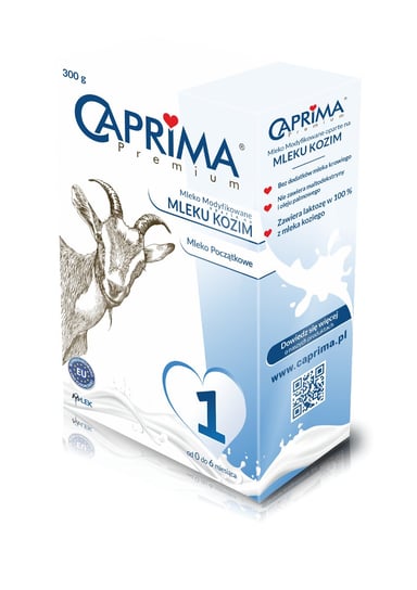 Caprima, Premium 1, mleko w proszku początkowe od 0-6 miesiąca życia, 300 g Caprima