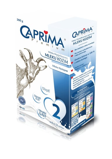 Caprima Premium 2, Mleko następne oparte na mleku kozim 6+, 300 g Caprima