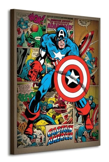 Captain America Retro - obraz na płótnie Marvel