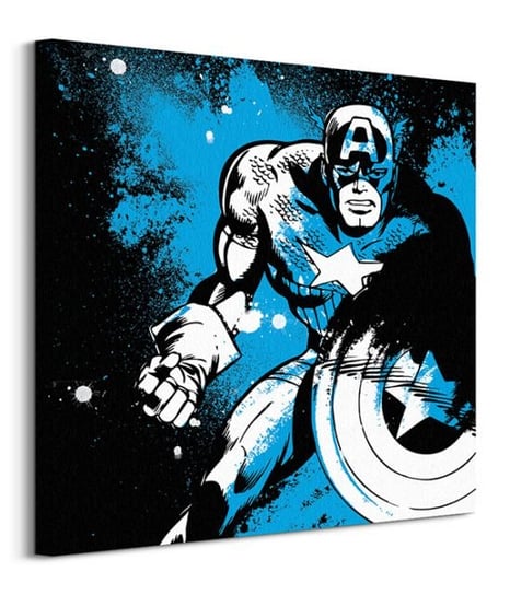 Captain America Splatter - Obraz na płótnie Marvel
