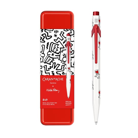 Caran d'Ache, Długopis 849 Keith Haring w pudełku, biały CARAN D'ACHE