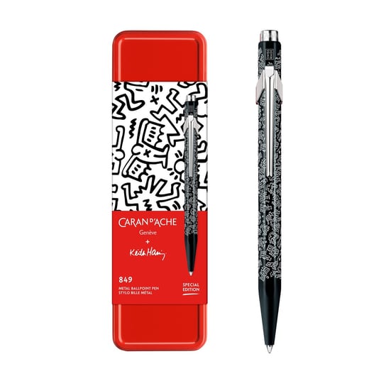 Caran D'Ache, Długopis 849 Keith Haring w pudełku, czarny CARAN D'ACHE