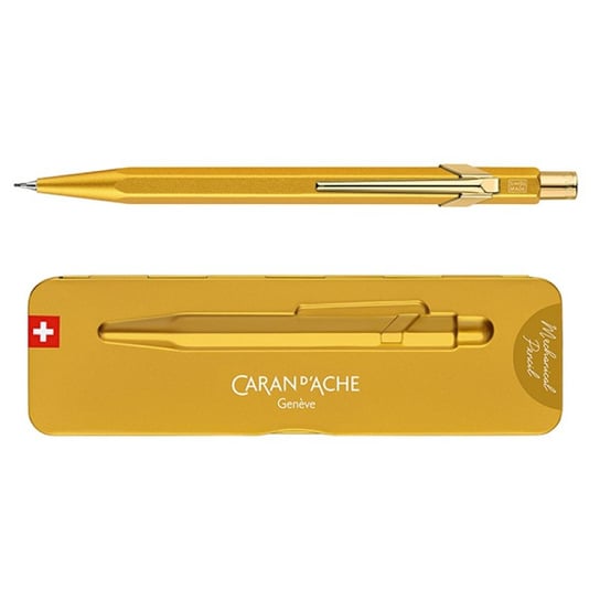 Caran D'ache, Ołówek automatyczny 844 Goldbar w pudełku, Żółte złoto CARAN D'ACHE