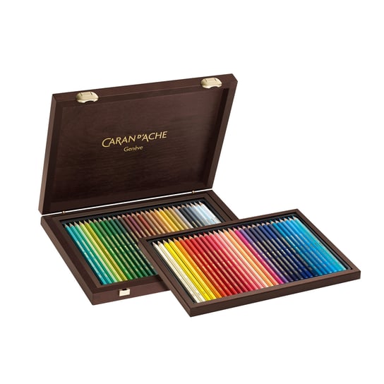 Caran D'ache, Ssupercolor, Kredki W Drewnianej Kasetce, 60 Kolorów CARAN D'ACHE