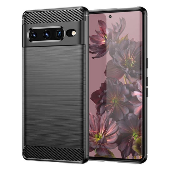 Carbon Case Elastyczne Etui Pokrowiec Google Pixel 7 Pro Czarny Bestphone