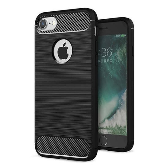 Carbon Case elastyczne etui pokrowiec iPhone 6S Plus / 6 Plus czarny Hurtel