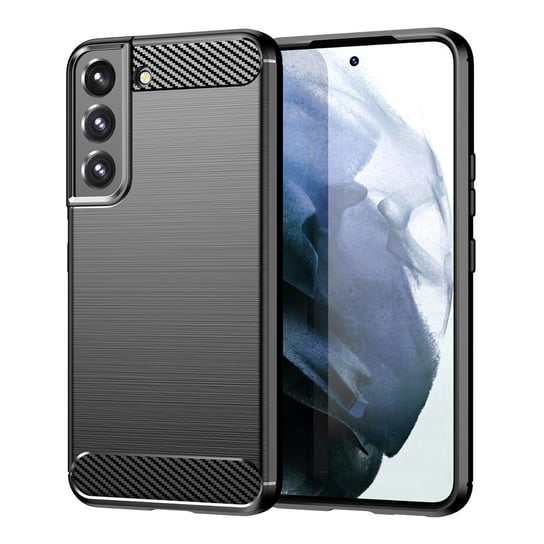 Carbon Case elastyczne etui pokrowiec Samsung Galaxy S22 czarny Hurtel