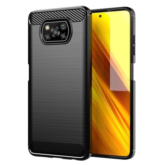 Carbon Case elastyczne etui pokrowiec Xiaomi Poco X3 NFC / Poco X3 Pro czarny Hurtel