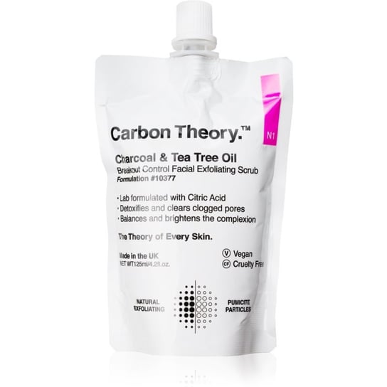 Carbon Theory Charcoal & Tea Tree Oil oczyszczający peeling do twarzy do skóry z problemami 125 ml (59163428 ) Xiaomi