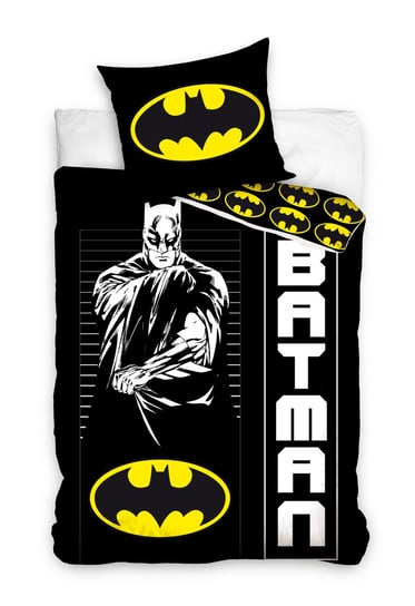 Carbotex, Batman, Komplet pościeli bawełnianej, 160x200 cm Batman