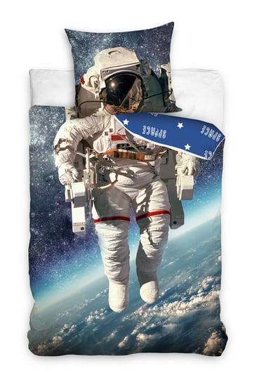 Carbotex, Pościel dziecięca, Bawełniana, Astronauta, 160x200 cm Carbotex