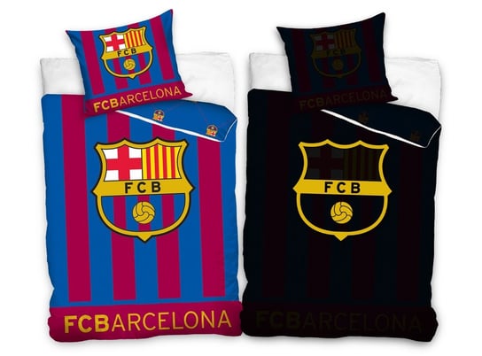 Carbotex, Pościel dziecięca, bawełniana, świecąca, FC Barcelona, 140x200 cm FC Barcelona
