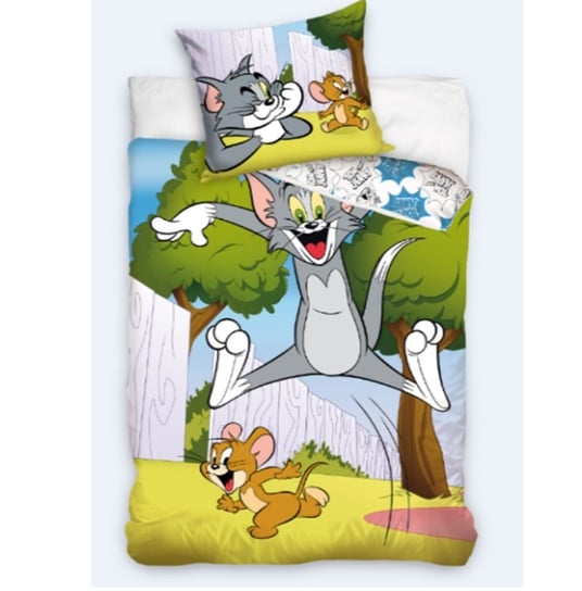 Carbotex, Pościel dziecięca, bawełniana, Tom&Jerry, 140x200 cm Carbotex