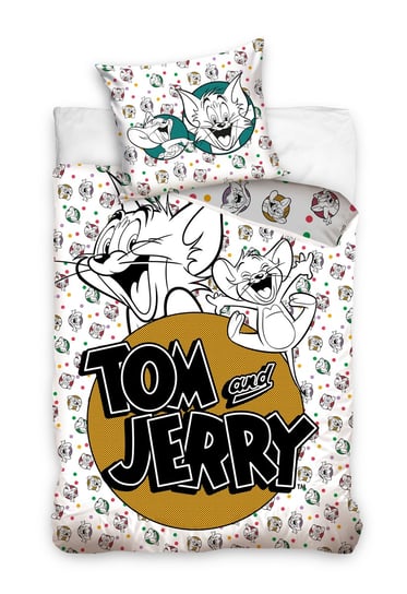 Carbotex, Pościel dziecięca, bawełniana, Tom&Jerry, 140x200 cm Carbotex