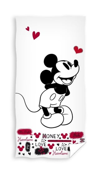 Carbotex, ręcznik kąpielowy Myszka Mickey, 70x140 cm Carbotex