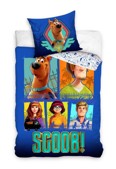 Carbotex, Scooby Doo, Komplet pościeli bawełnianej, 160x200 cm Carbotex