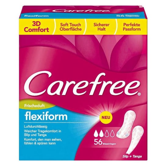 Carefree, Flexiform, wkładki higieniczne 56 szt. Carefree