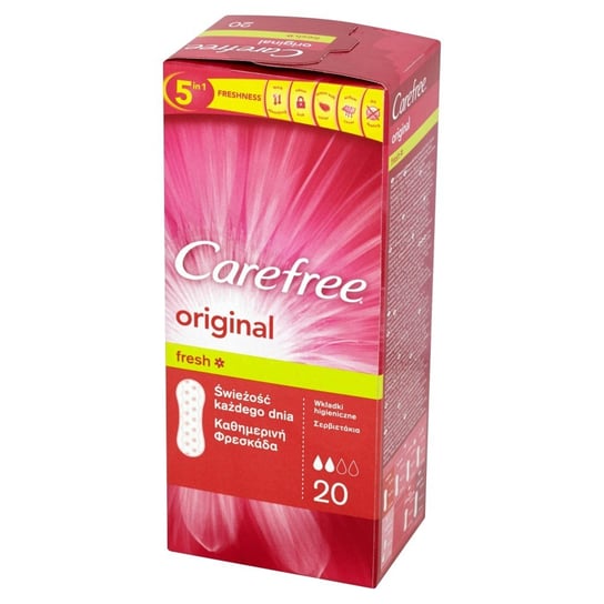 Carefree, Orginal Fresh, wkładki higieniczne, 20 szt. Carefree