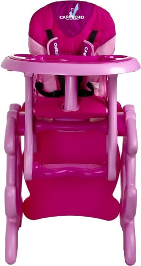 Caretero, Primus, Krzesełko do karmienia + stoliczek, Pink Caretero