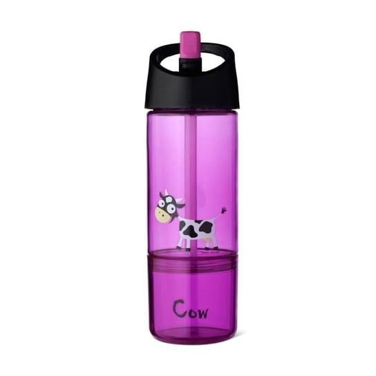 Carl Oscar Kids Bottle 2in1 Bidon z pojemnikiem na przekąski 2w1 Purple - Cow Inna marka