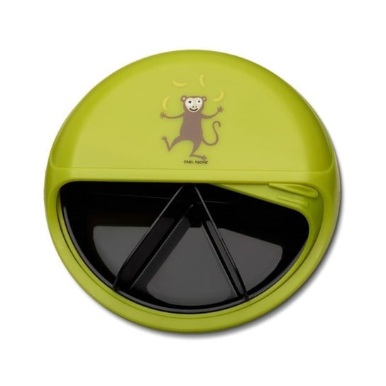 Carl Oscar Small SnackDISC™ 5 komorowy obrotowy pojemnik na przekąski Lime - Monkey Inna marka